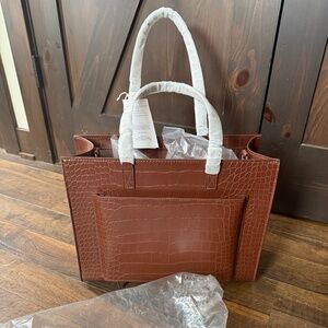 BEIS Maple Croc Small Laptop bag